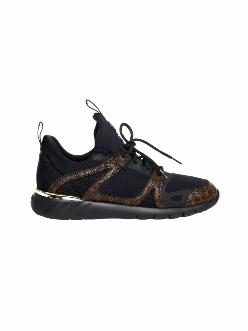 Louis Vuitton Black Technical Fabric Aftergame Sneaker Size 37.5